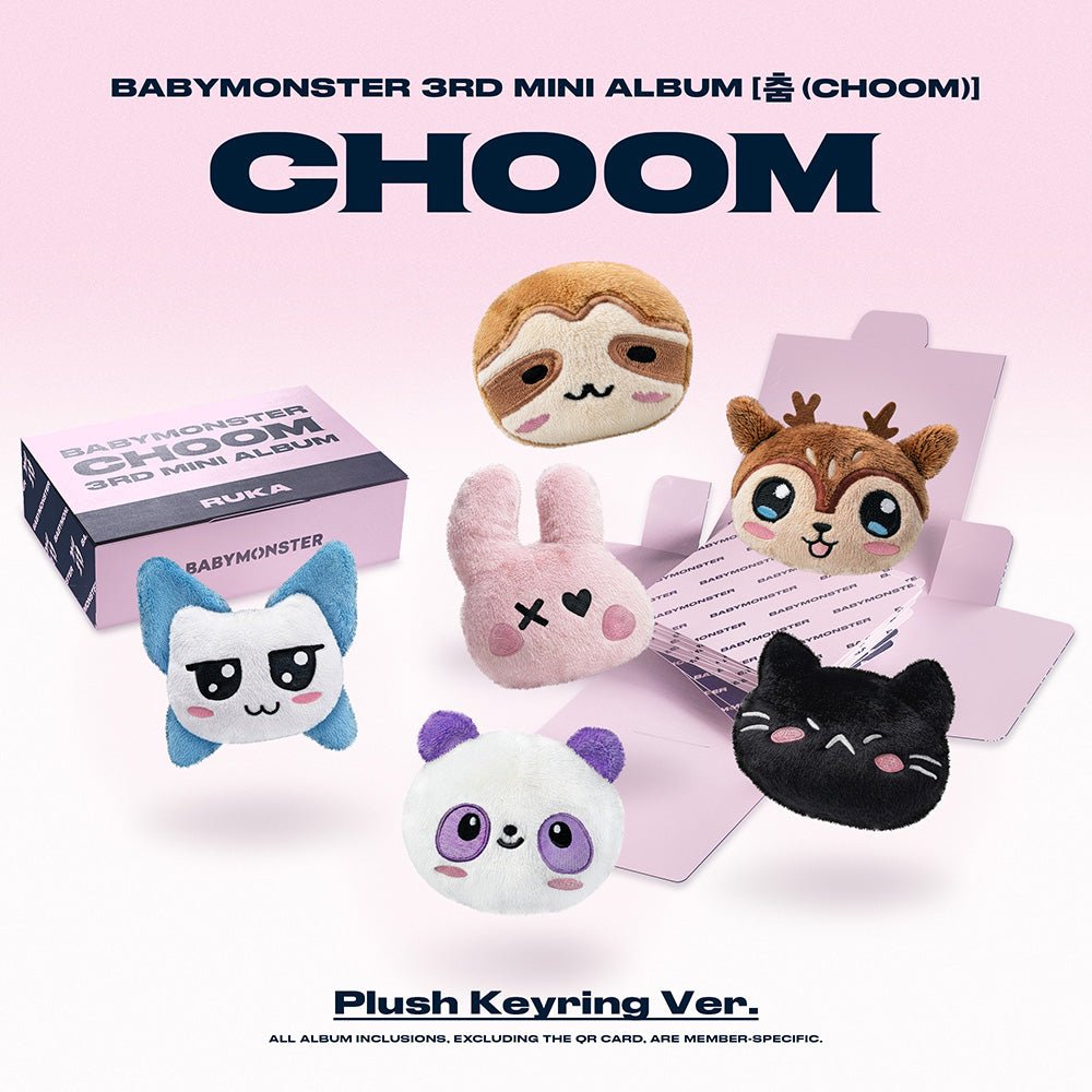BABYMONSTER 3rd Mini Album - CHOOM (Plush Keyring Ver. /Limited