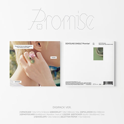 [EXCLUSIVE POB] DOYOUNG (NCT) 1st Single Album - Promise (DIGIPACK Ver.)