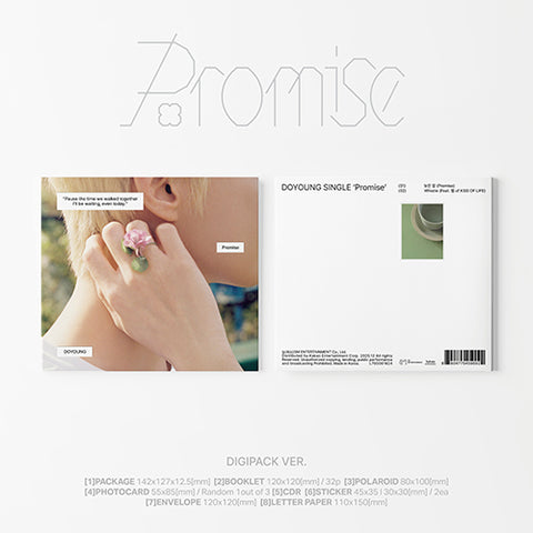 [EXCLUSIVE POB] DOYOUNG (NCT) 1st Single Album - Promise (DIGIPACK Ver.)