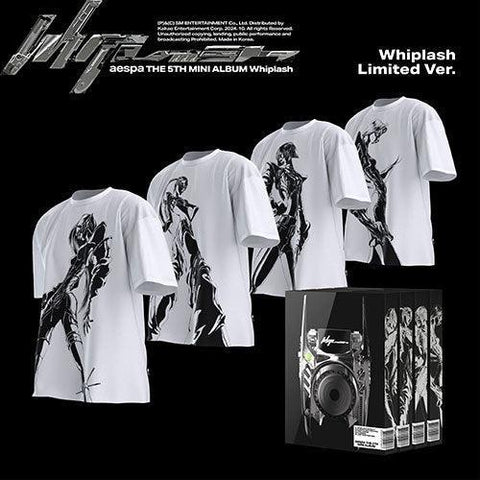 aespa 5th Mini Album - Whiplash (Whiplash Limited T-Shirts Ver.) - KPOP ONLINE STORE USA