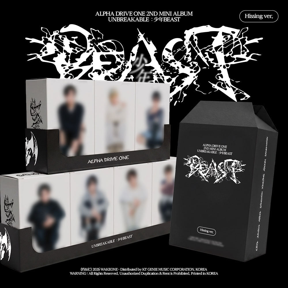 [APPLE MUSIC POB] ALPHA DRIVE ONE 2nd Mini - UNBREAKABLE : 少年BEAST (Hissing ver.) - KPOP ONLINE STORE USA
