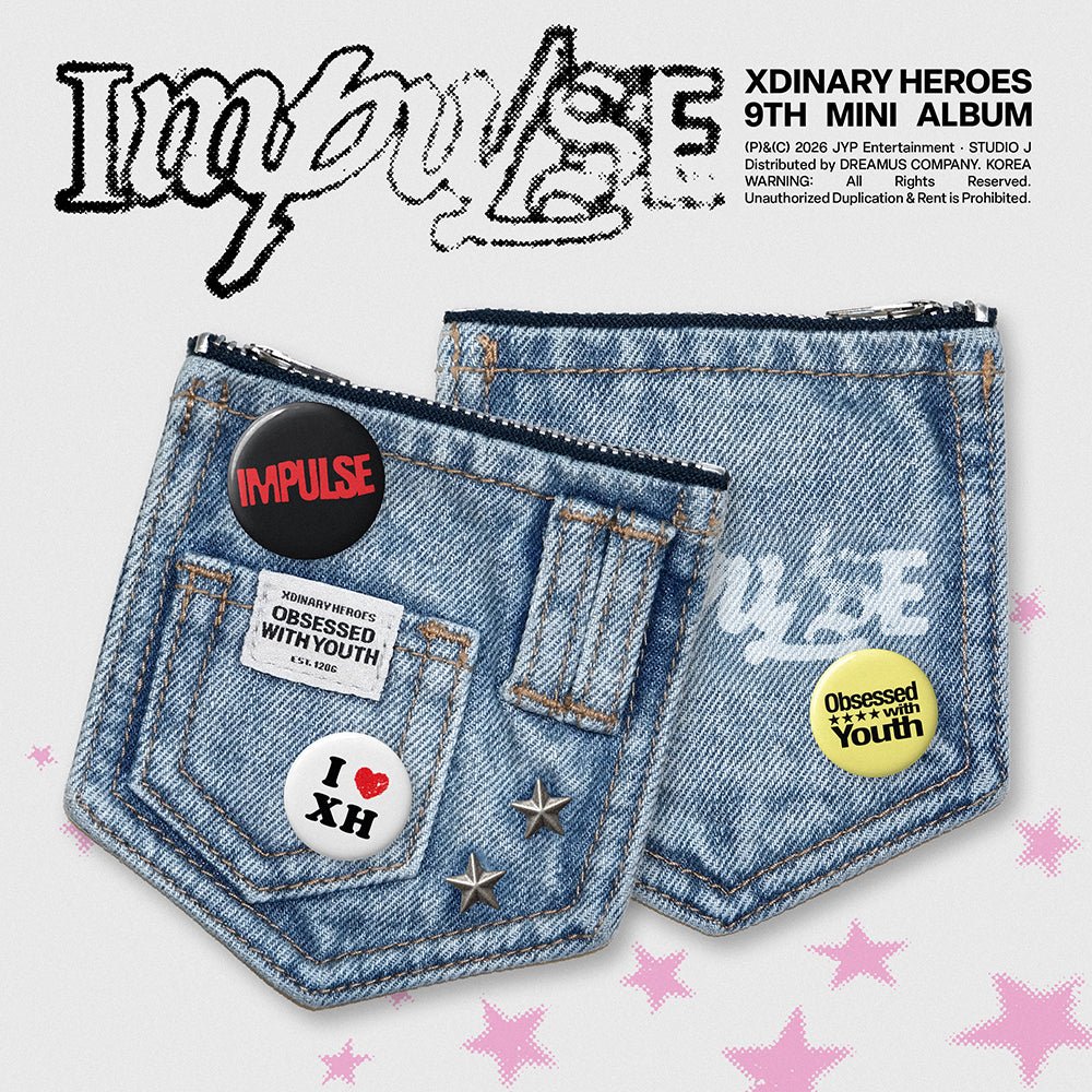 [APPLE MUSIC POB] Xdinary-Heroes 9th Mini Album - IMPULSE (DENIM POUCH Ver.) - KPOP ONLINE STORE USA