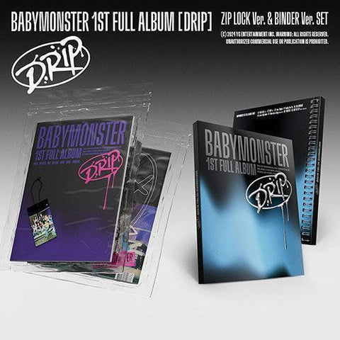 BABYMONSTER 1st FULL ALBUM - DRIP (BINDER Ver./ZIP LOCK Ver.) - KPOP ONLINE STORE USA