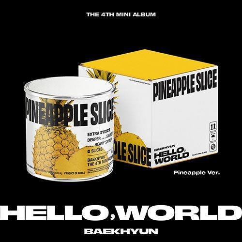BAEKHYUN (EXO) 4th Mini Album - [Hello, World] (Pineapple Ver.) - Limited - KPOP ONLINE STORE USA