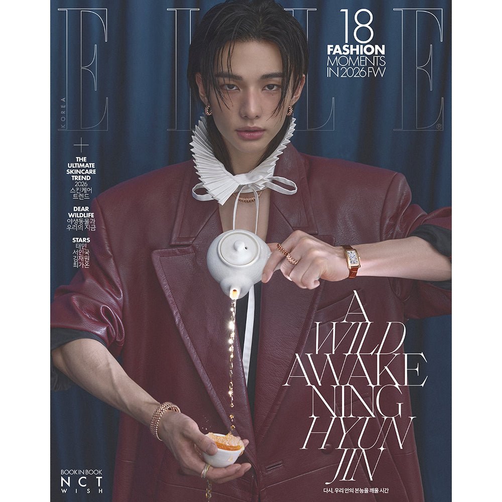 ELLE KOREA 2026 April - Stray Kids Hyunjin and NCT Wish (Book in Book) - KPOP ONLINE STORE USA