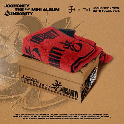 Joohoney (Monsta X) 2nd Mini Album - 光 (INSANITY) (JOOHONEY X TWB BATH TOWEL VER.) - KPOP ONLINE STORE USA