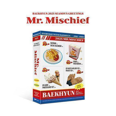 [POB] BAEKHYUN (EXO) 2025 Season's Greetings [Mr. Mischief] - KPOP ONLINE STORE USA
