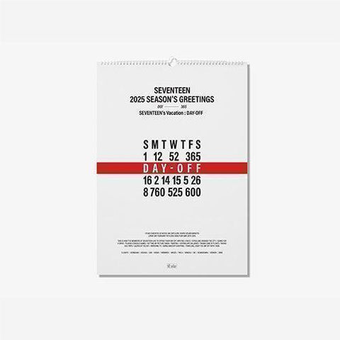 SEVENTEEN - 2025 WALL CALENDAR - KPOP ONLINE STORE USA