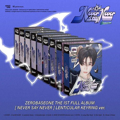 ZEROBASEONE 1st Full Album - NEVER SAY NEVER (LENTICULAR KEYRING Ver.) - KPOP ONLINE STORE USA