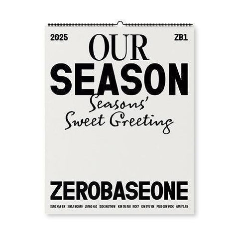 ZEROBASEONE - 2025 Wall Calendar [OUR Season] - KPOP ONLINE STORE USA